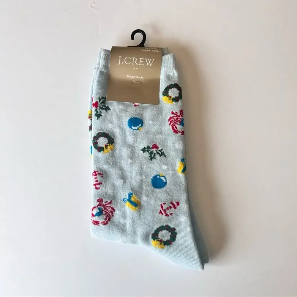 J.Crew Trouser Holiday Style Socks One Size NWT